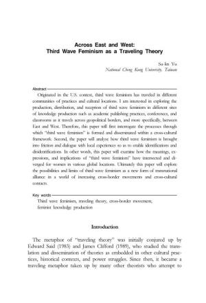 Third Wave Feminism As a Traveling Theory Introduction the Metaphor Of