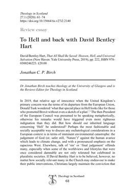 To Hell and Back with David Bentley Hart