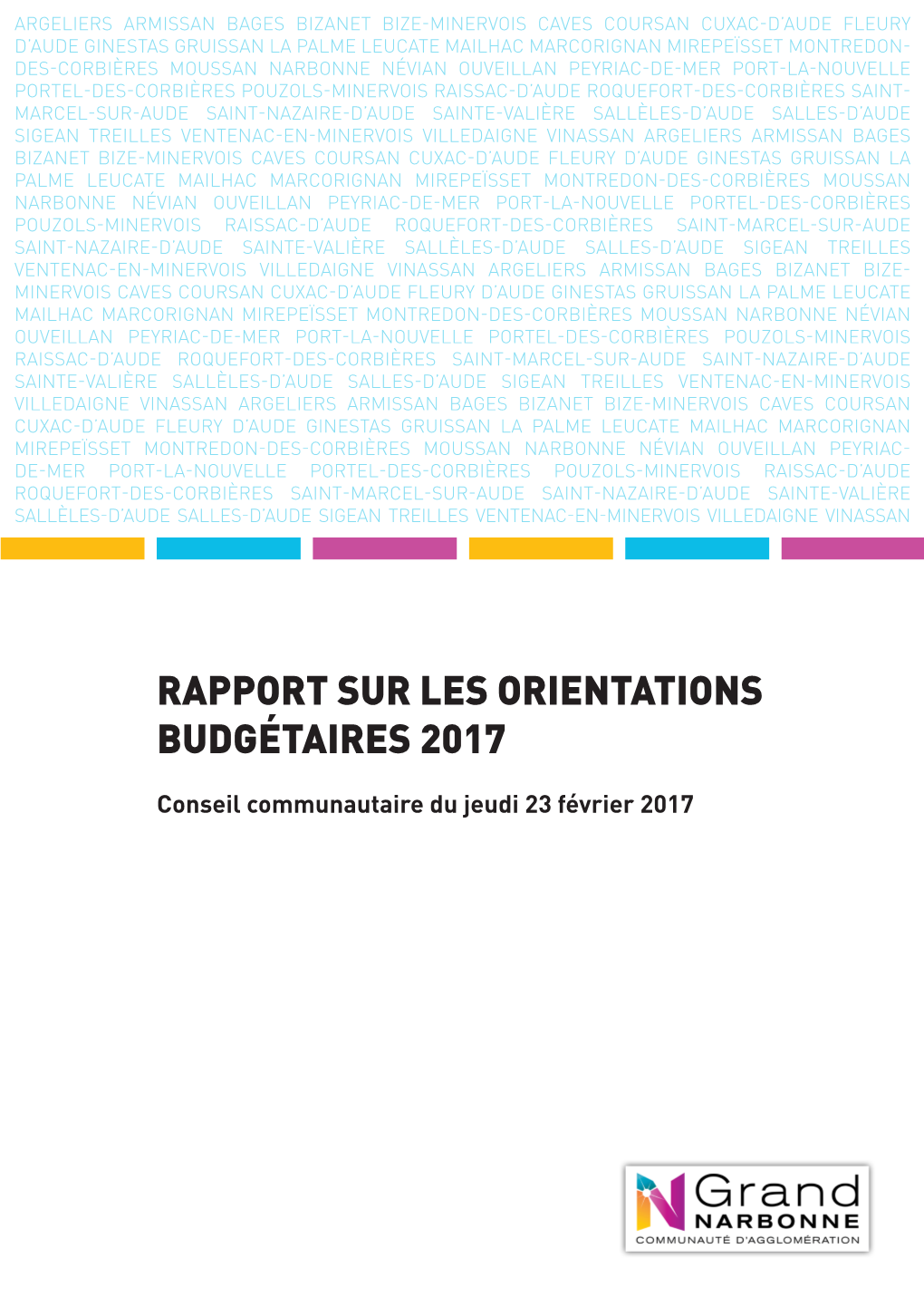 Rapport Sur Les Orientations Budgétaires 2017