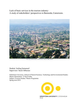 Lack of Basic Services in the Tourism Industry: a Study of Stakeholders’ Perspectives in Bamenda, Cameroons