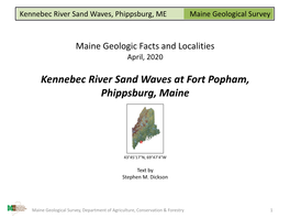 Kennebec River Sand Waves at Fort Popham, Phippsburg, Maine