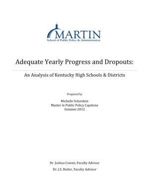 Adequate Yearly Progress and Dropouts