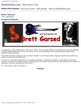 Ibreathemusic.Com - Brett Garsed Ibreathemusic.Com - Music Vision in Site