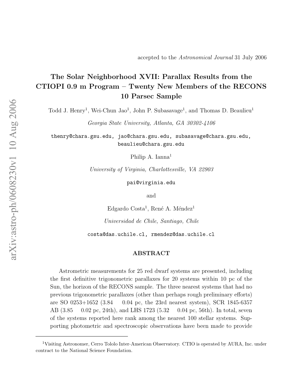 The Solar Neighborhood XVII: Parallax Results from the CTIOPI 0.9 M Program--Twenty New Members of the RECONS 10 Parsec Sample