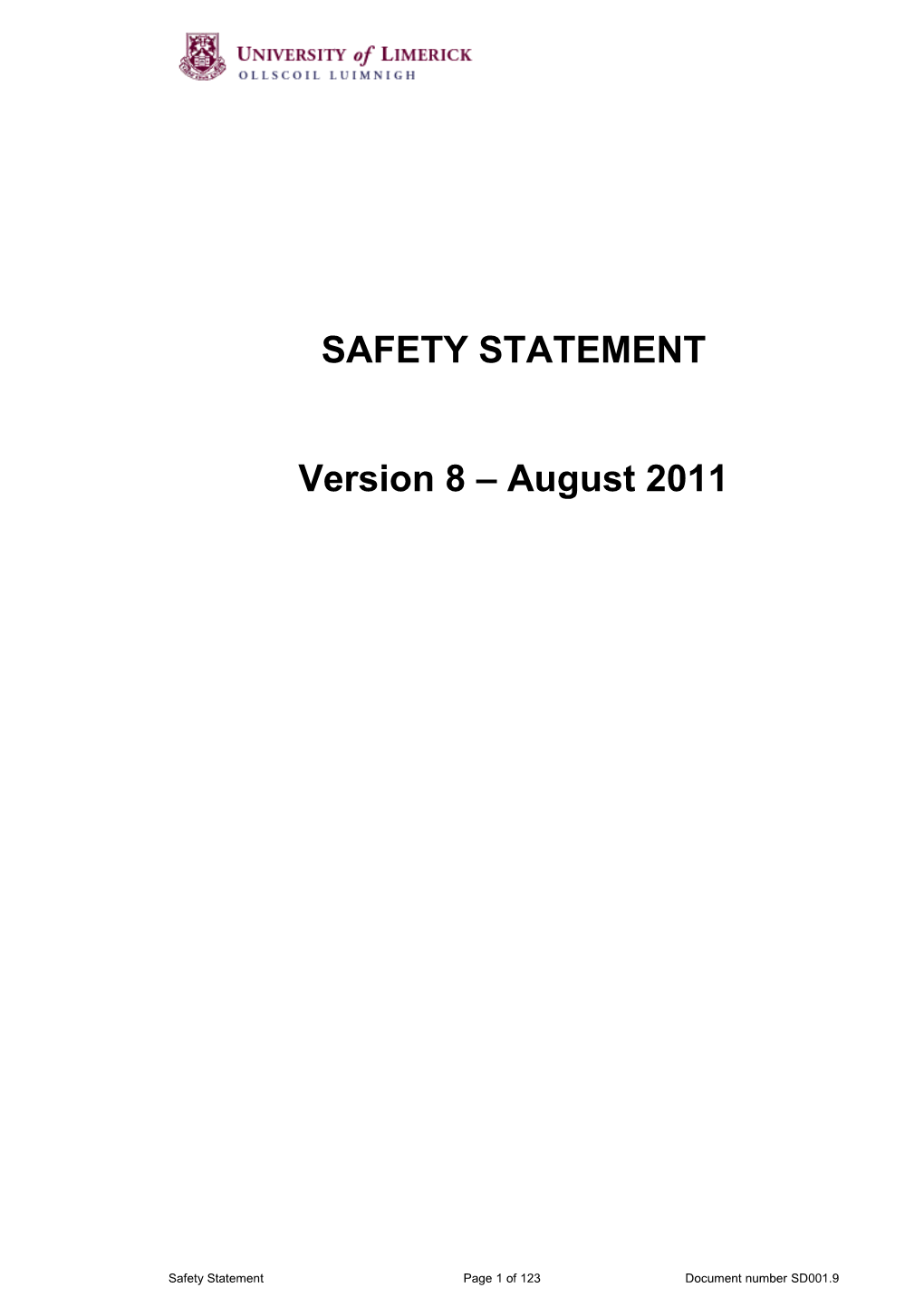 Safety Statement