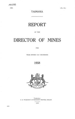 Report Director of Mines
