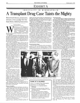 A Transplant Drug Case Taints the Mighty