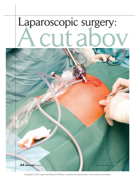 Laparoscopic Surgery: a Cut Abov