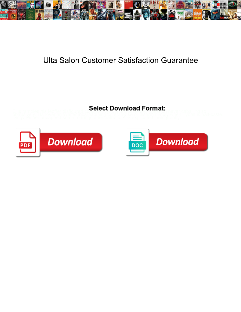 Ulta Salon Customer Satisfaction Guarantee