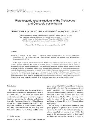 Plate Tectonic Reconstructions of the Cretaceous and Cenozoic Ocean Basins