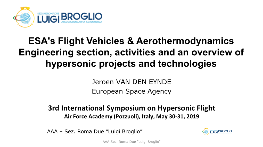 Research, Development and Programmes of Hypersonics Within