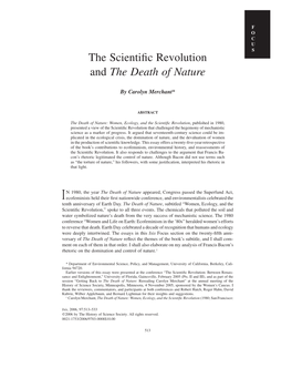 The Scientific Revolution and the Death of Nature