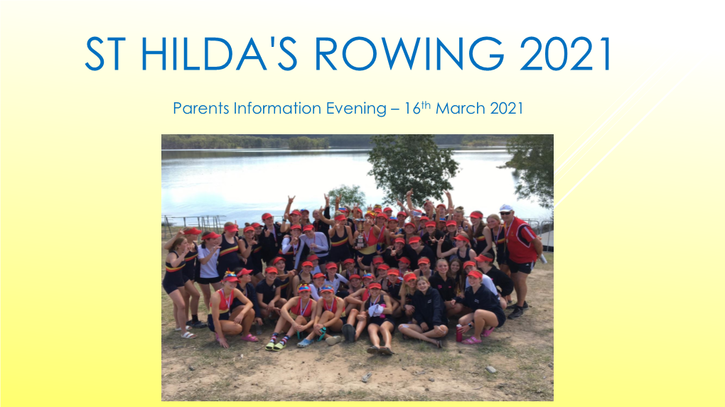 St Hilda's Rowing 2021
