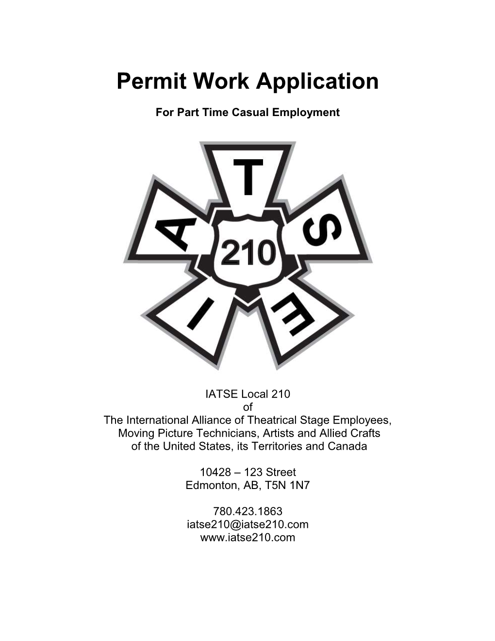 Permit Work Application