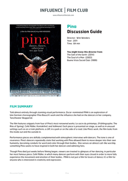 Pina Discussion Guide