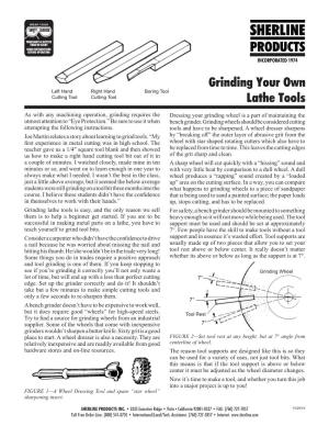 Grinding Your Own Lathe Tools