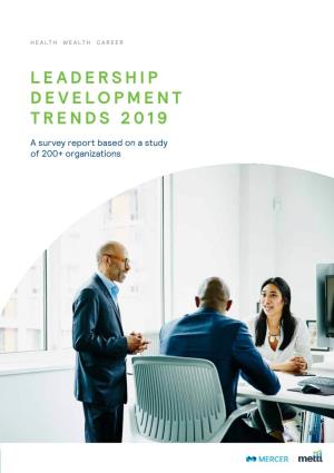 Leadership Development Trends 2019