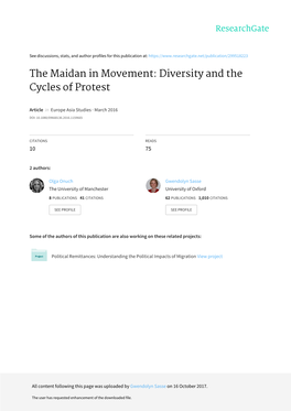 The Maidan in Movement: Diversity and the Cycles of Protest