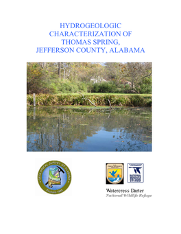 Hydrogeologic Characterization of Thomas Spring, Jefferson County, Alabama