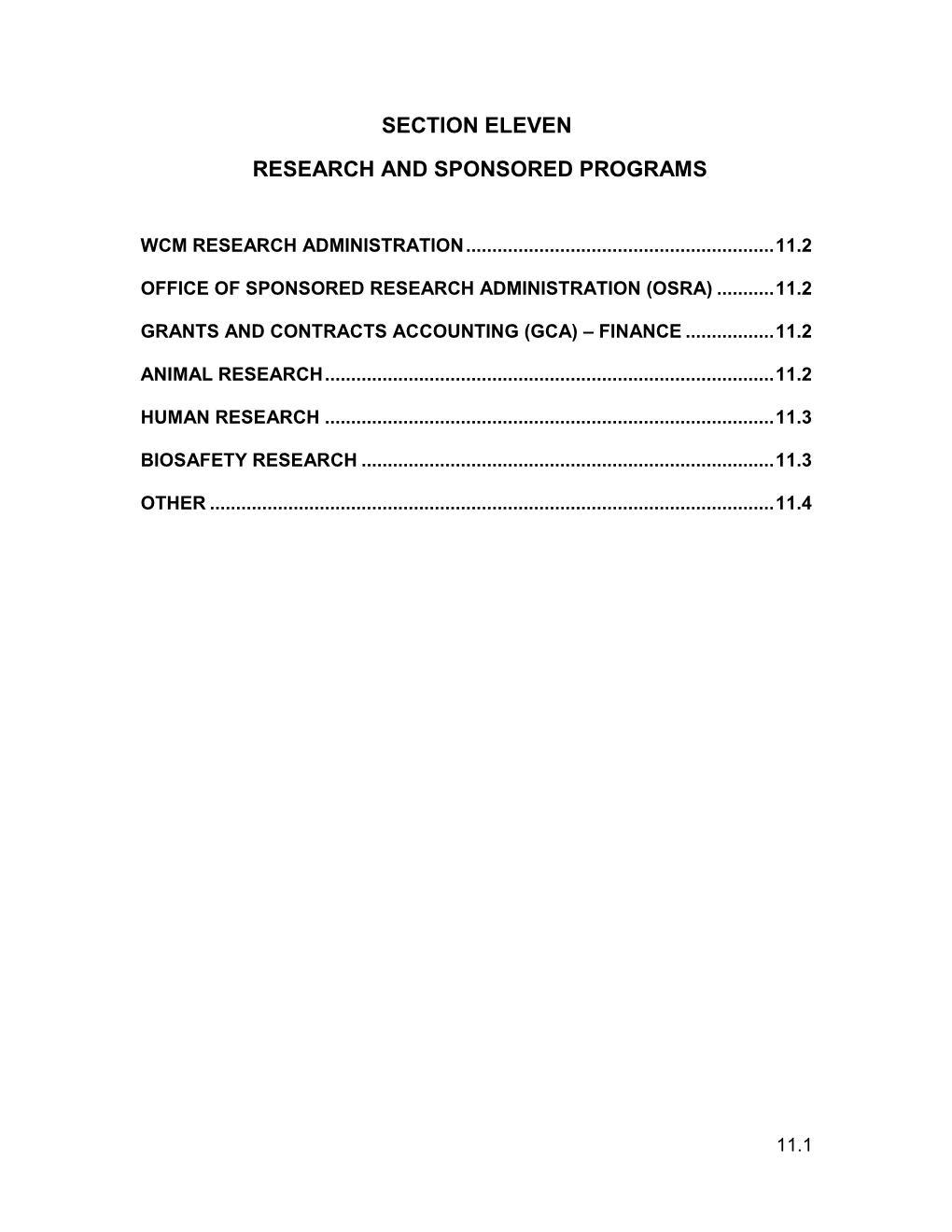 Research and Sponsored Programs