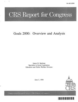 Goals 2000: Overview and Analysis