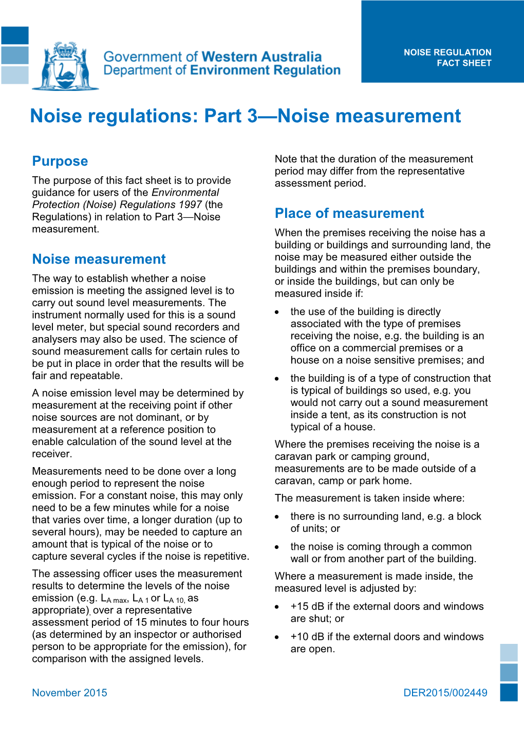 Part 3—Noise Measurement