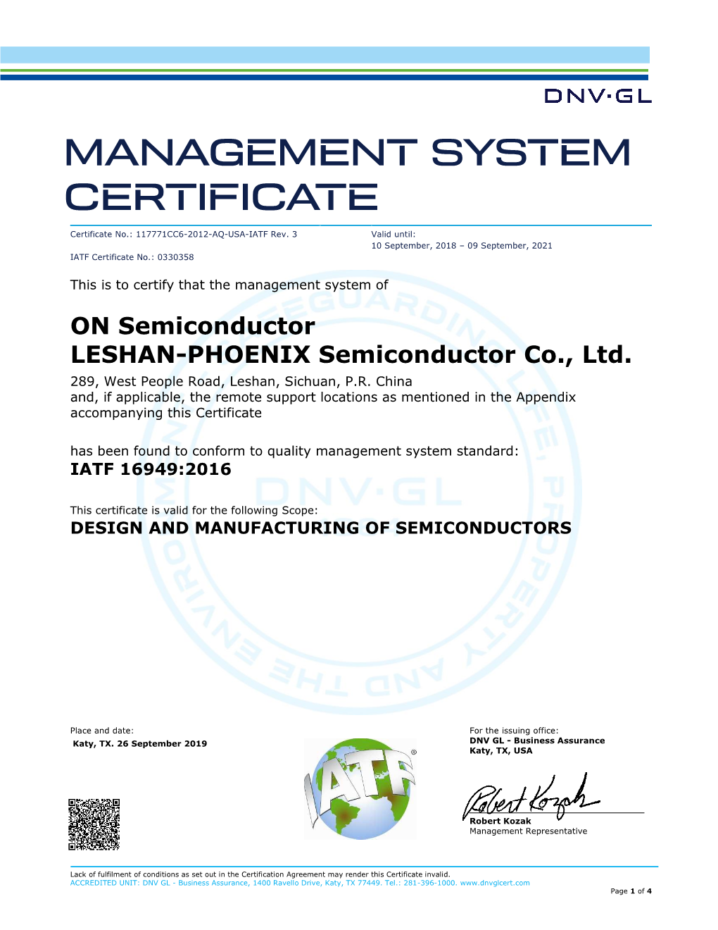 ON Semiconductor LESHAN-PHOENIX Semiconductor Co., Ltd