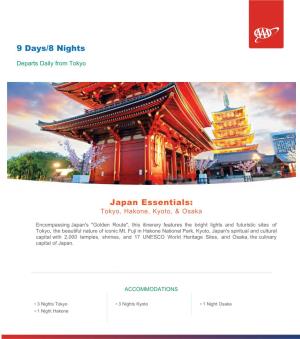 9 Days/8 Nights Japan Essentials