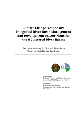 Climate Change-Responsive Integrated River Basin Management and Development Master Plans for the 8 Clustered River Basins