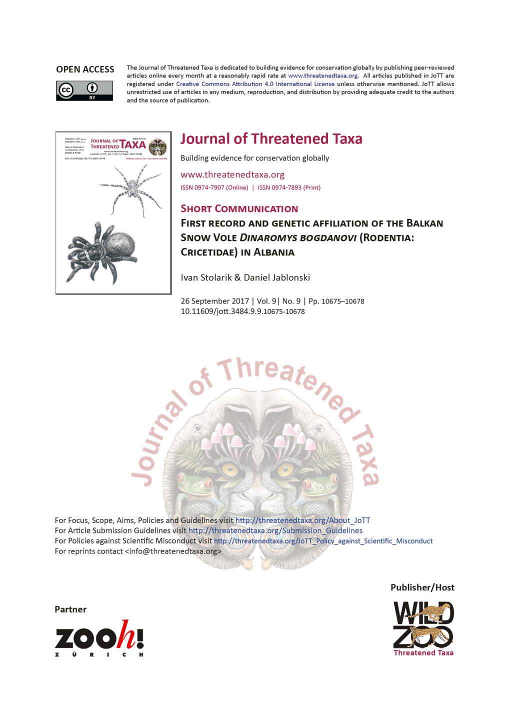 Journalofthreatenedtaxa