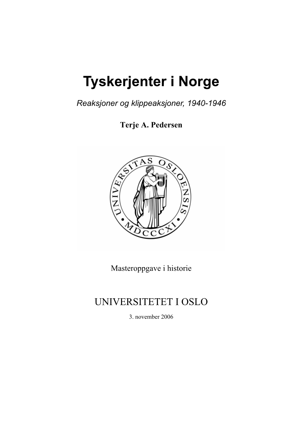 Tyskerjenter I Norge