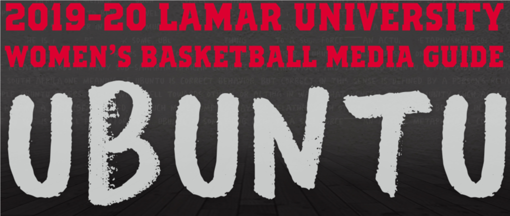 1 2019-20 Lamar University Women's Student-Athletes