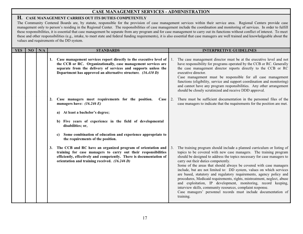 Adminstration Standards for All Agencies (Adm)