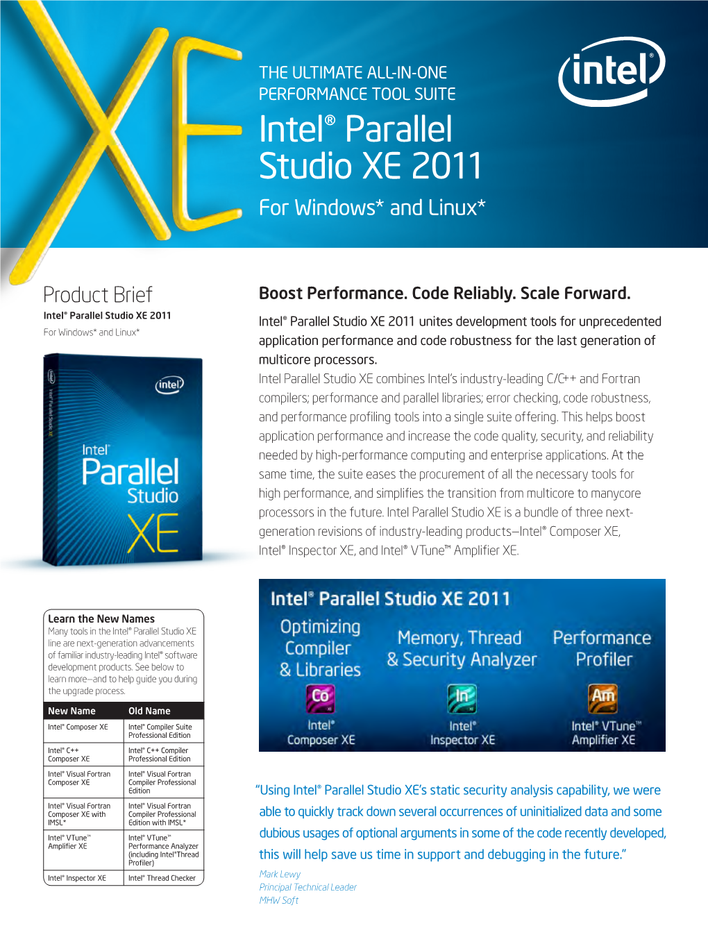 Intel® Parallel Studio XE 2011 for Windows* and Linux*