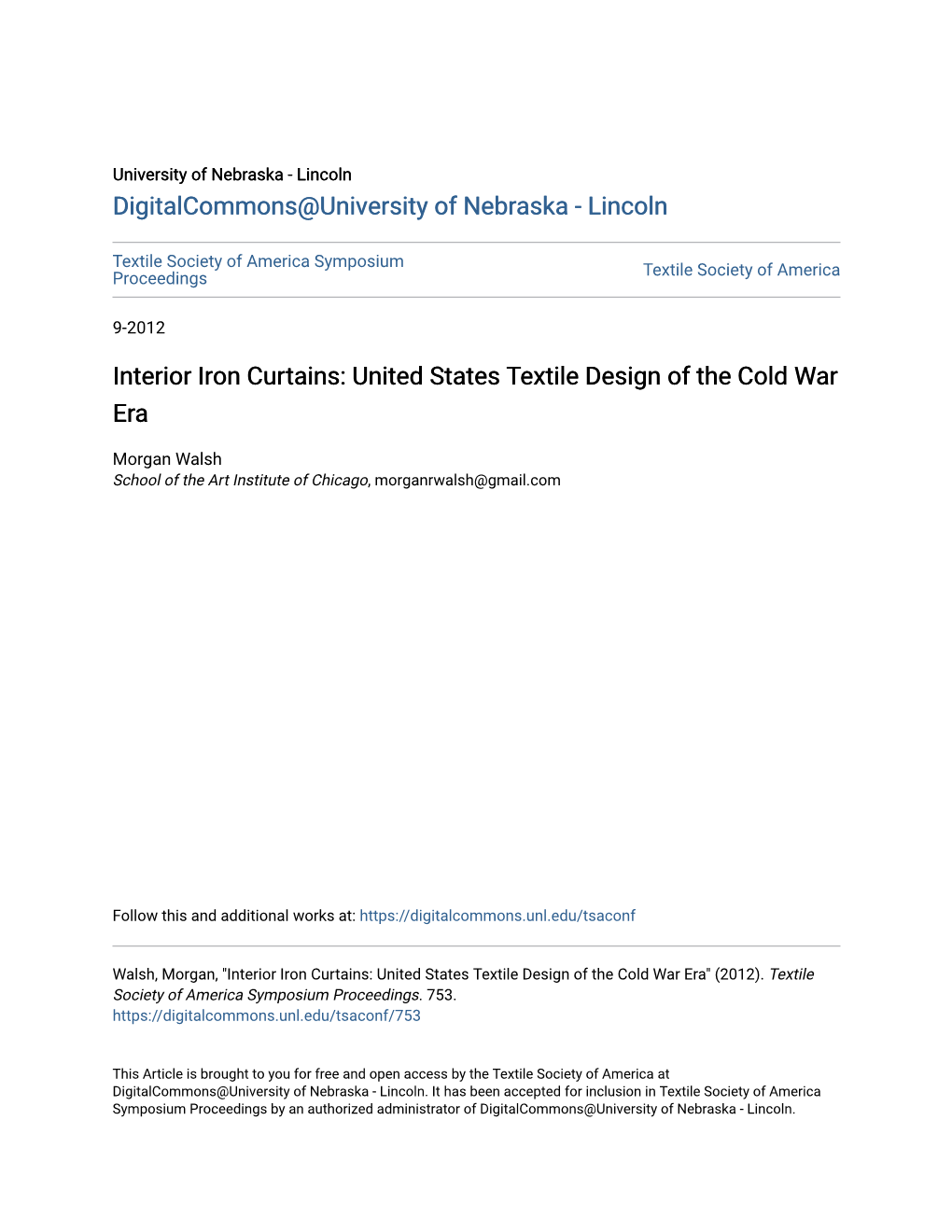 Interior Iron Curtains: United States Textile Design of the Cold War Era