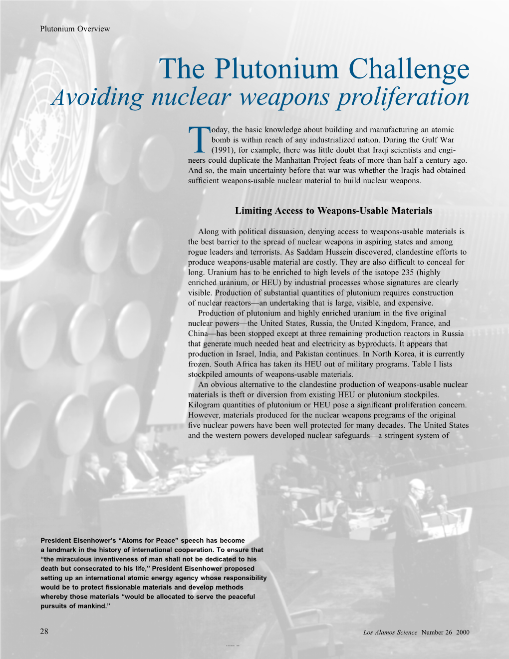 The Plutonium Challenge Avoiding Nuclear Weapons Proliferation