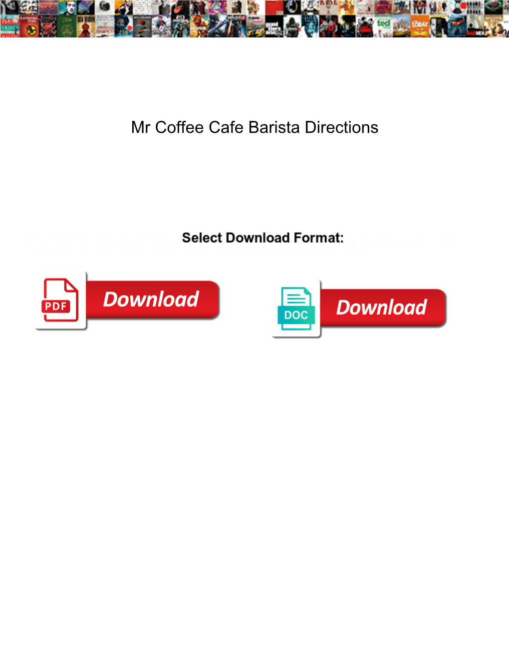 Mr Coffee Cafe Barista Directions