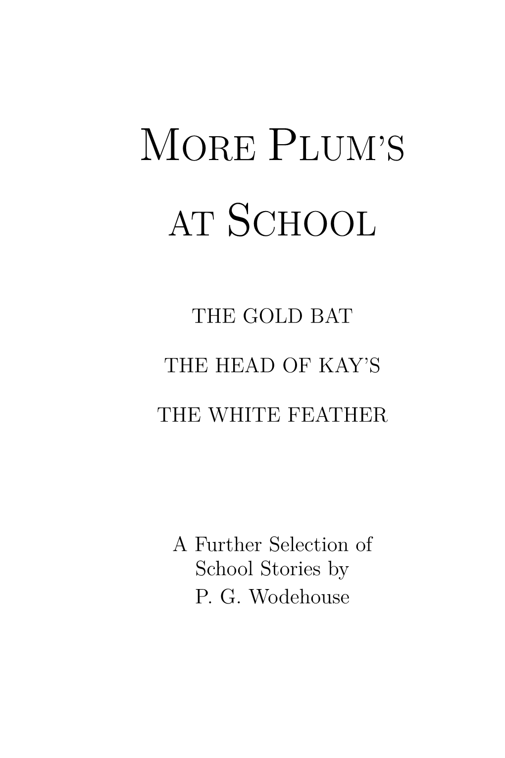 Plum's at School