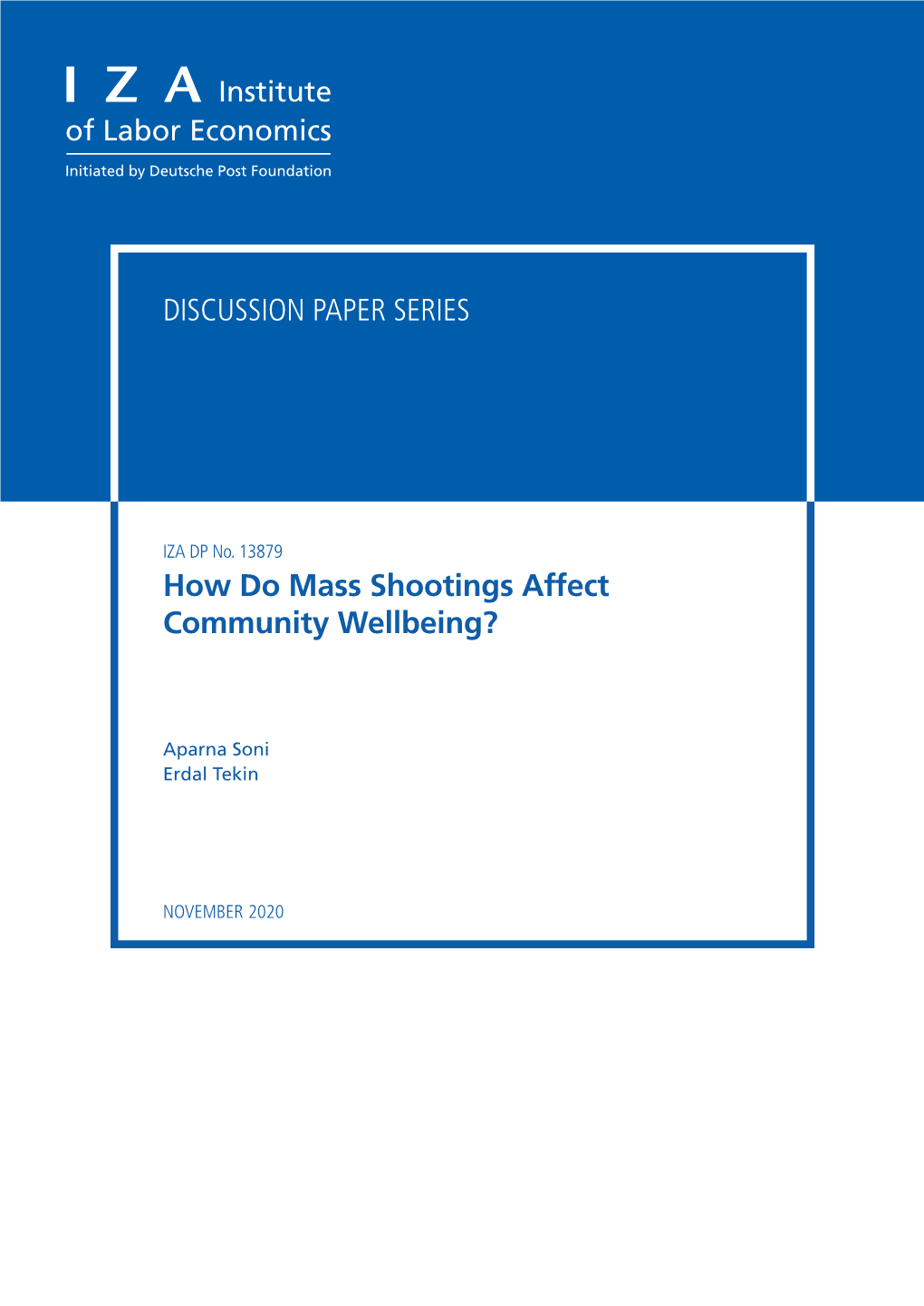 How Do Mass Shootings Affect Community Wellbeing?