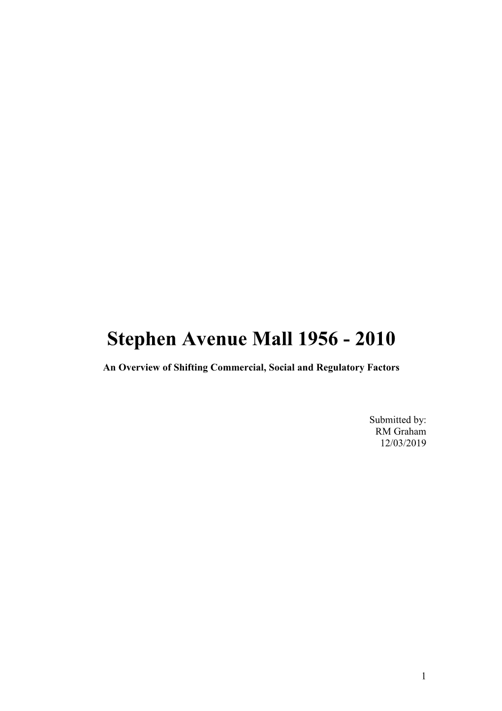 Stephen Avenue Mall 1956 - 2010