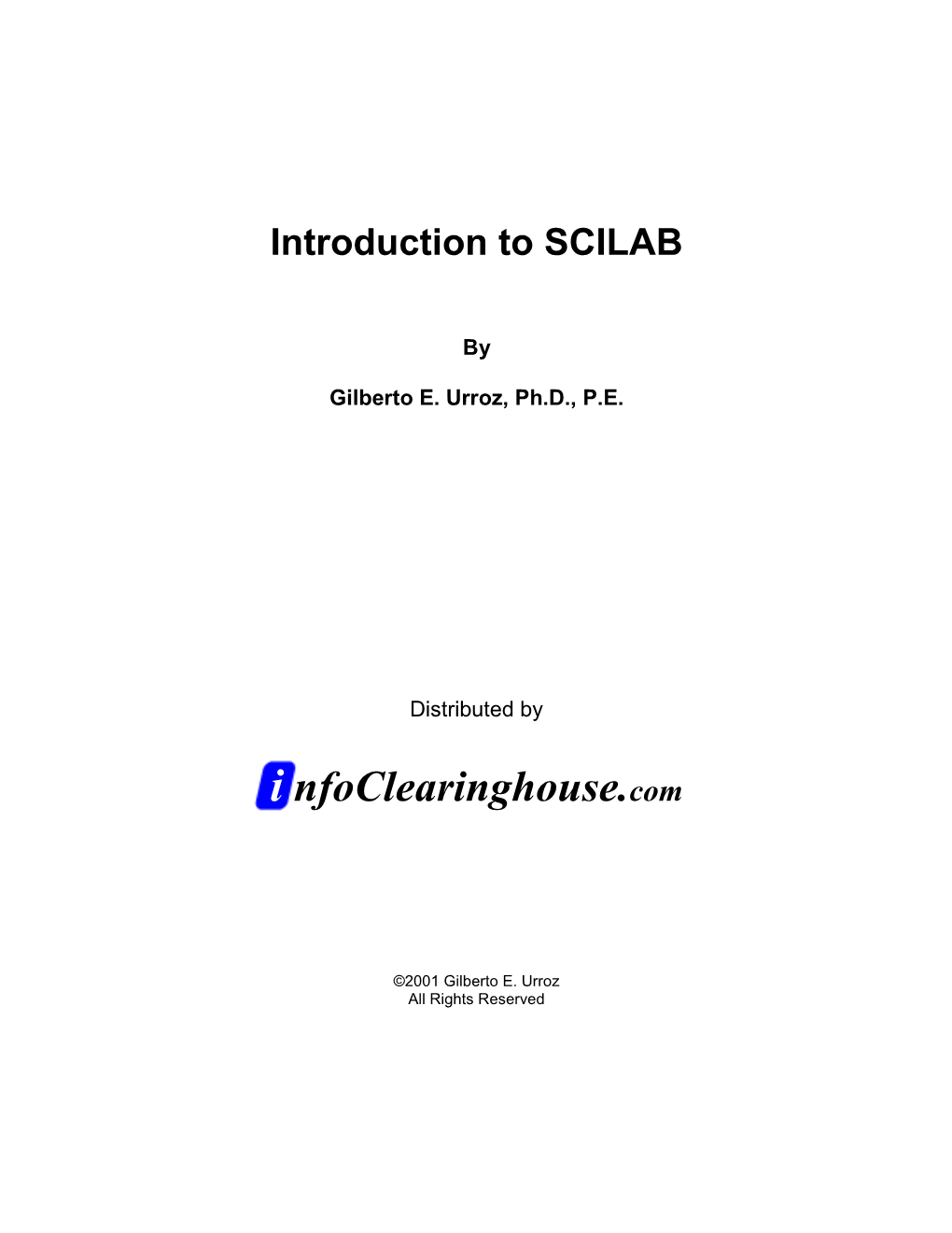 Introduction to SCILAB