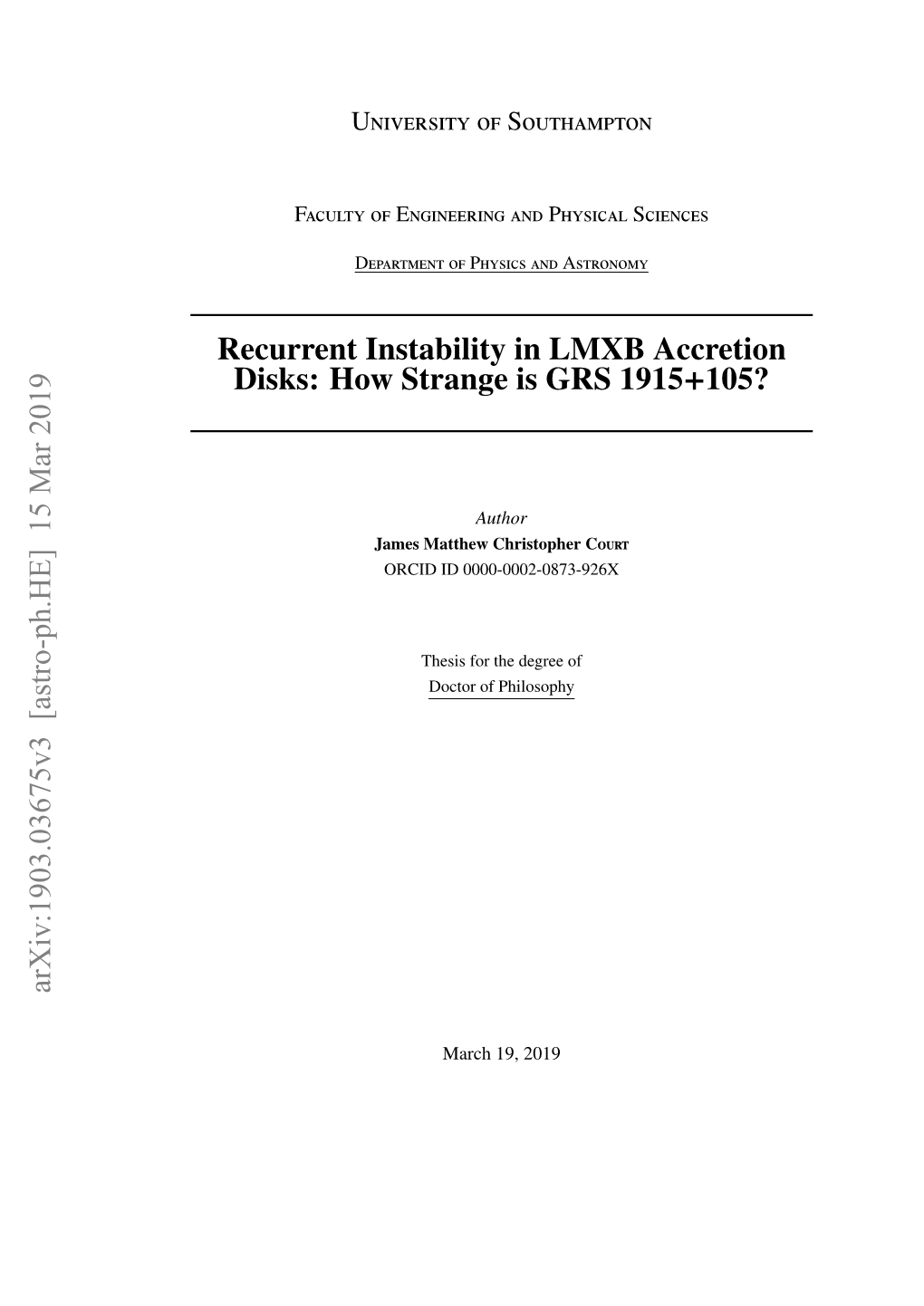 Recurrent Instability in LMXB Accretion Disks: How Strange Is GRS 1915+105?