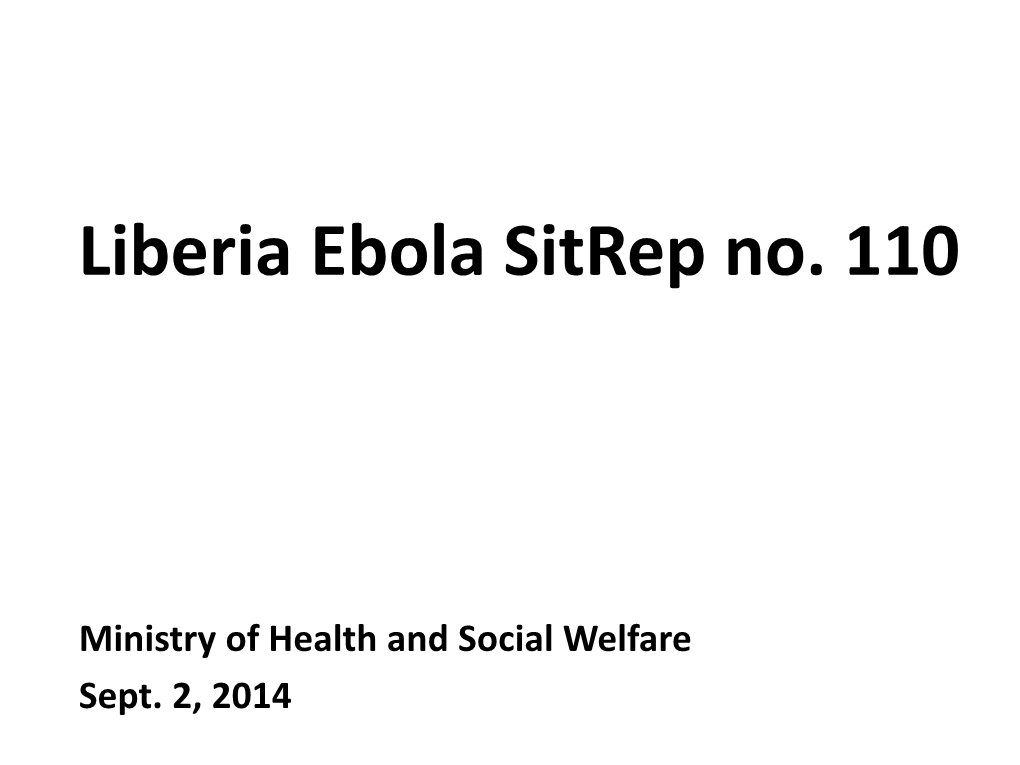 Liberia Ebola Sitrep No. 50