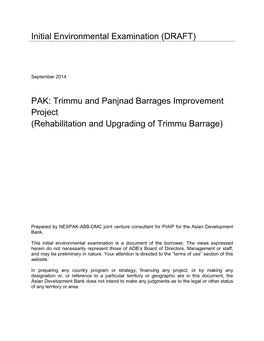 Rehabilitation and Upgrading of Trimmu Barrage)