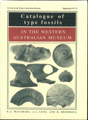 Catalogue of Type Fossils in the Western Australian Museum