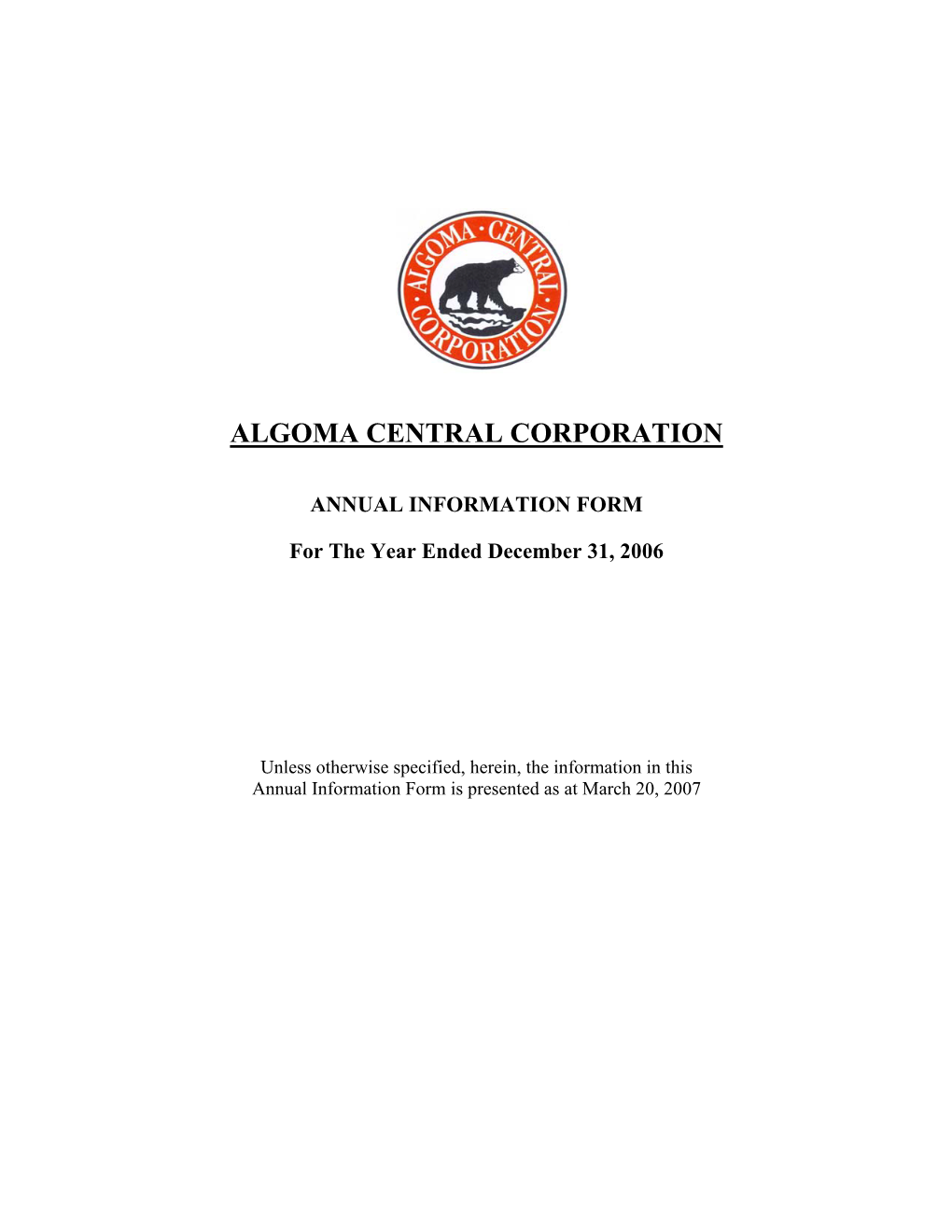 Algoma Central Corporation