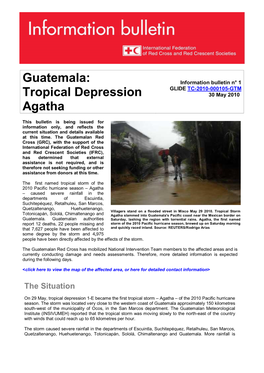 Guatemala: Tropical Depression Agatha