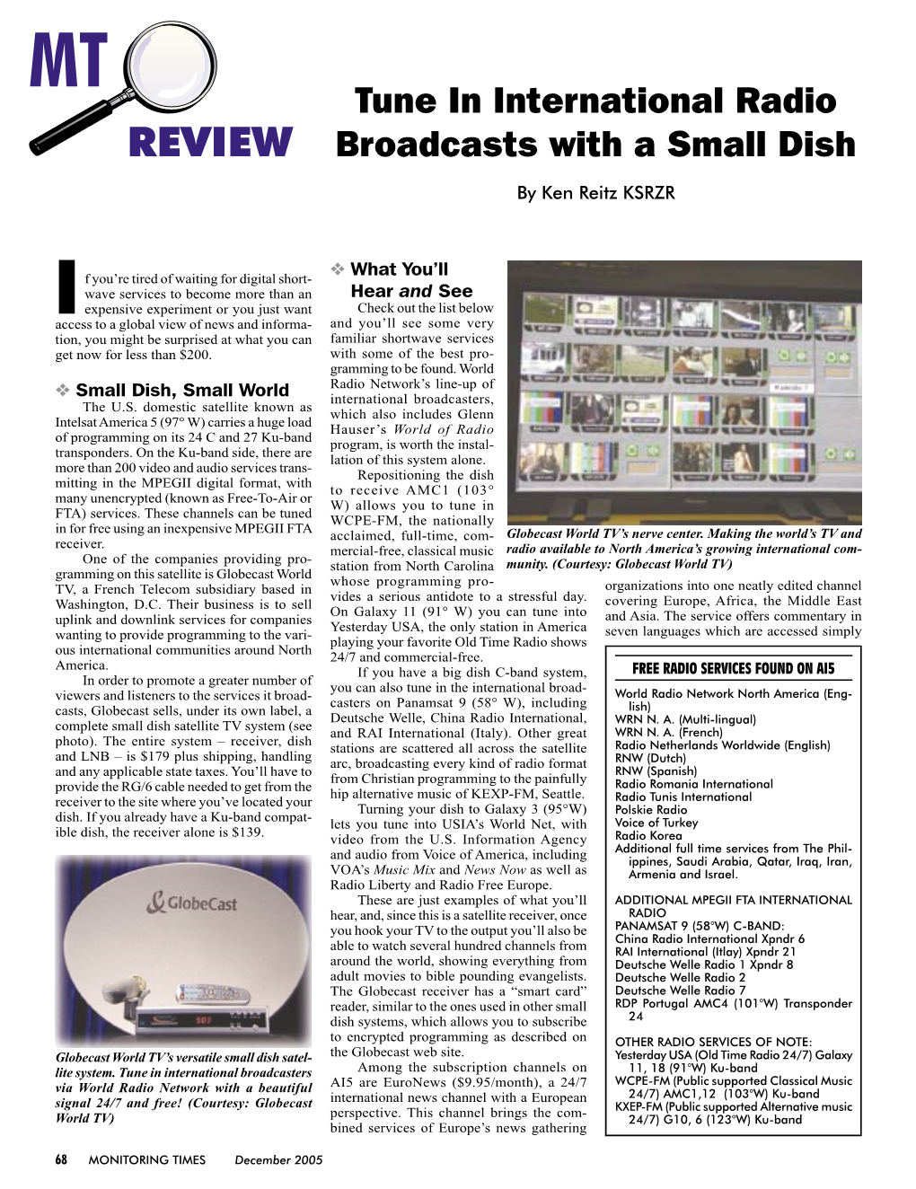 REVIEW Broadcasts with a Small Dish