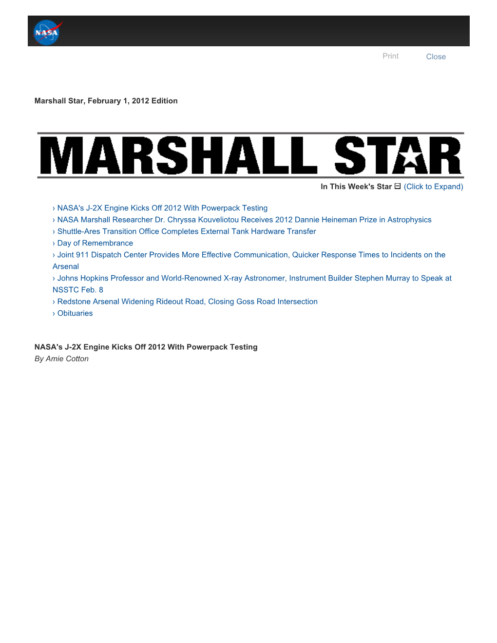 Marshall Star, February 1, 2012 Edition