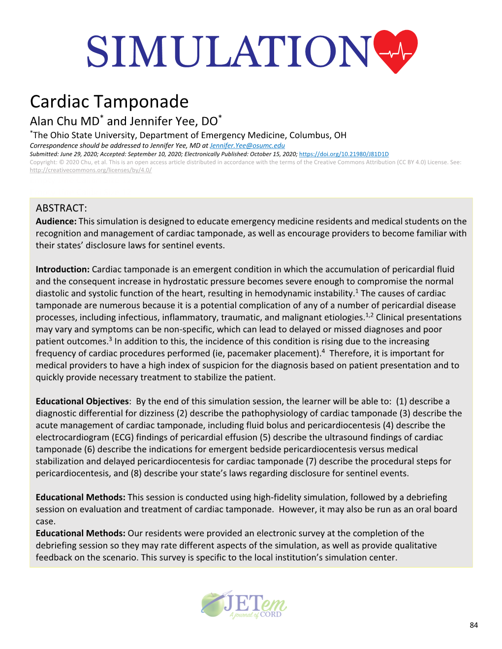 Cardiac Tamponade